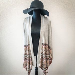 GENTLY USED Aztec Print Shall with Fringe